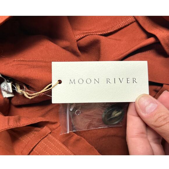 Moon River Wide Leg Linen Capri Pants Women’s Size L - Picture 8 of 12